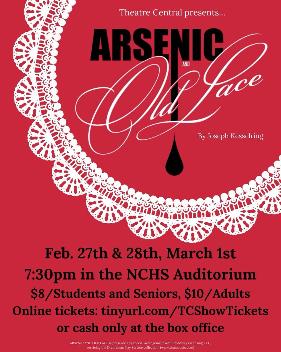 Theatre Central will present their winter mainstage play, "Arsenic and Old Lace," on Feb. 26, 27, and 28 at 7:30 p.m. in Naperville Central's auditorium. (Photo credit: @nchstheatrecentral via Instagram)