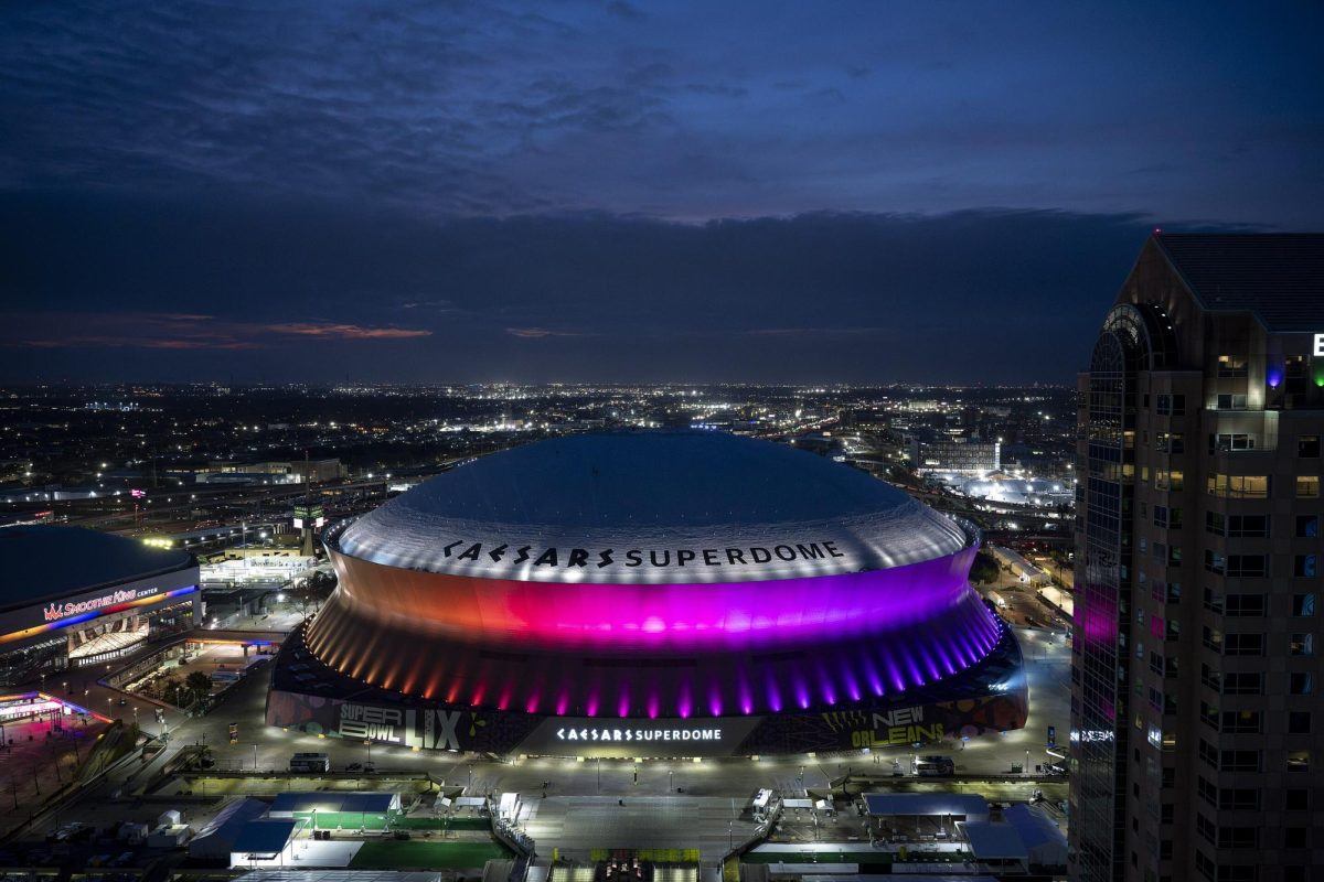 Super Bowl LIX between the Philadelphia Eagles and Kansas City Chiefs was hosted at Caesars Superdome in New Orleans. The Eagles secured the victory with a score of 40-22. (Photo Credit: Tia Dufour via Wikimedia Commons)